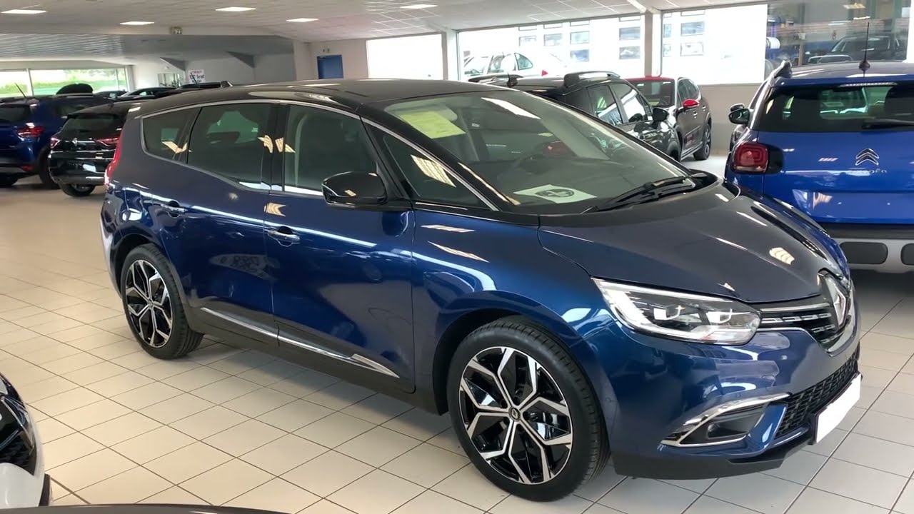 Présentation RENAULT GRAND SCENIC 4 INTENS 7 PLACES 1,3 TCE 140 ch BLEU TOIT NOIR 2021/2022