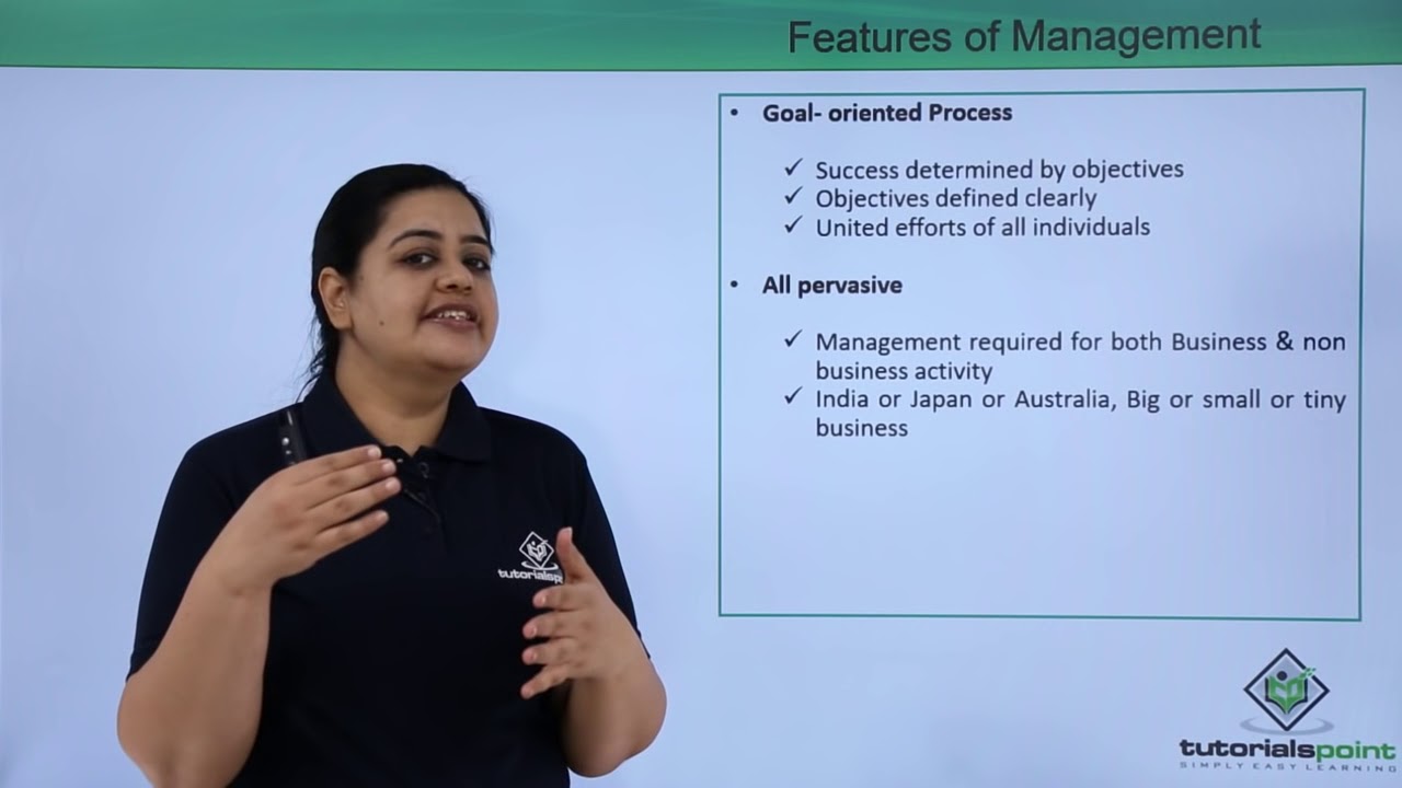 Class 12th – Features of Management | Business Studies | Tutorials Point