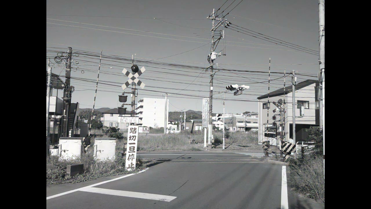 熊本電鉄菊池線の色々な全方位警報灯のある踏切