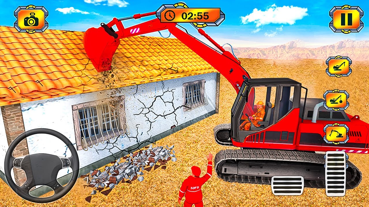 Heavy Excavator Crane City Construction Sim 2017 - Android Gameplay