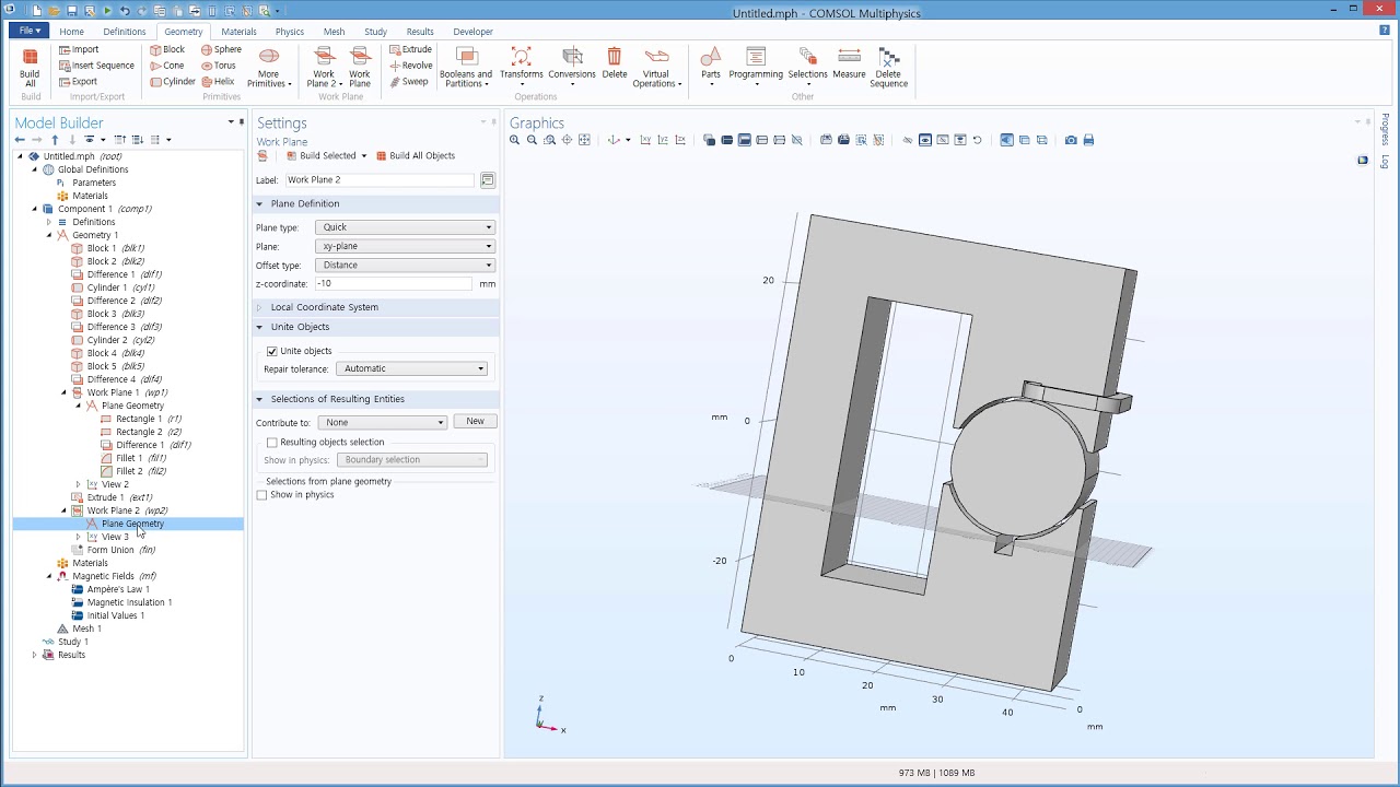 Rotating Field Simulation for  Shaded Pole Induction Motor in 3D using COMSOL
