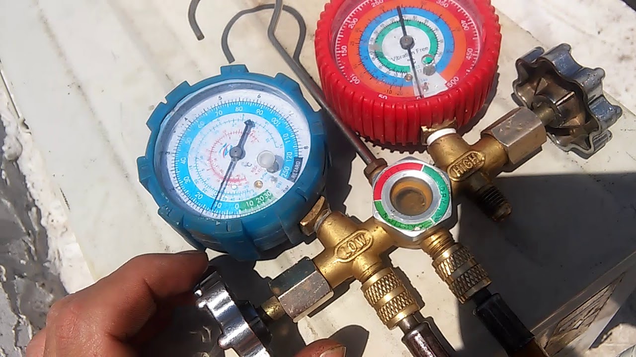 Carga de gas aire acondicionado con R22