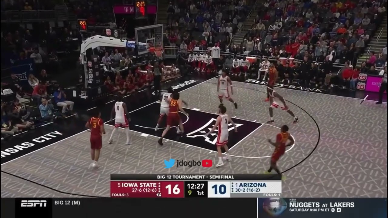 🇫🇷 Killyan Touré (6’4 Guard) | 12 PTS, 2/3 3PT vs Arizona | Big 12 Tournament Highlights