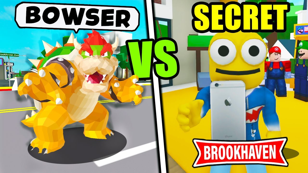 ODA TEAM JAUNE & MARIO LUIGI CONTRE BOWSER ENORME 😡 (Roblox Brookhaven RP)