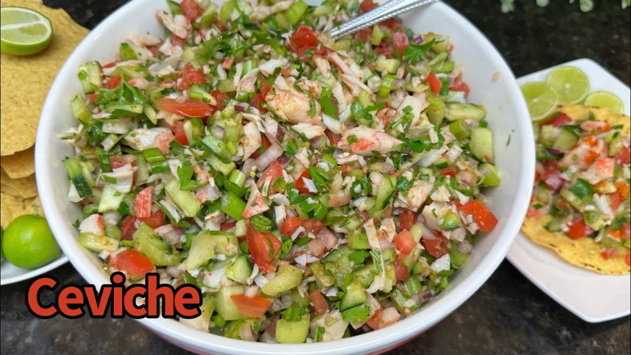 Ceviche, How to make Shrimp & imitation crab Ceviche,￼Mexican,Delicious,Fast,Home made Ceviche