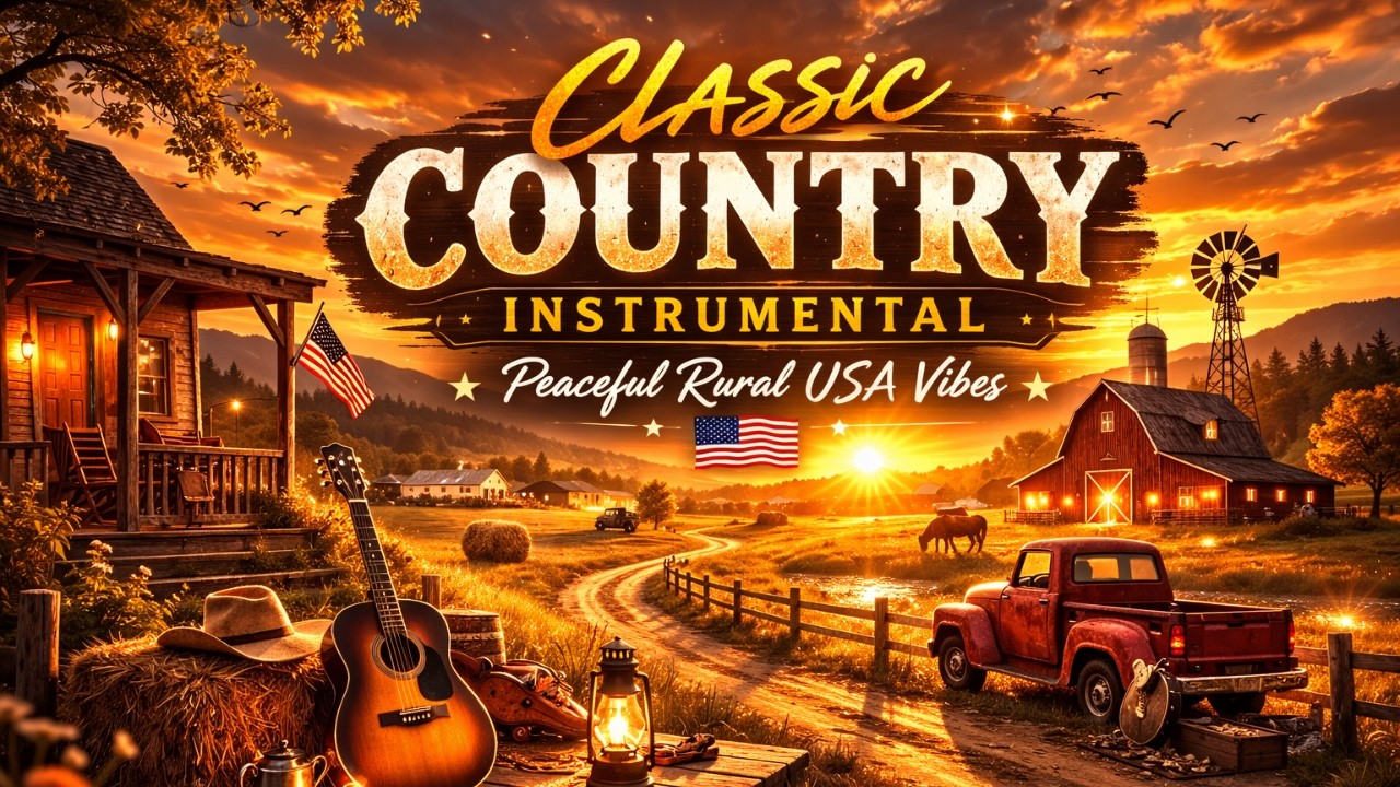 Relaxing Country Guitar 🇺🇸 | Peaceful American Acoustic Instrumental for Study, Work & Stress Relief