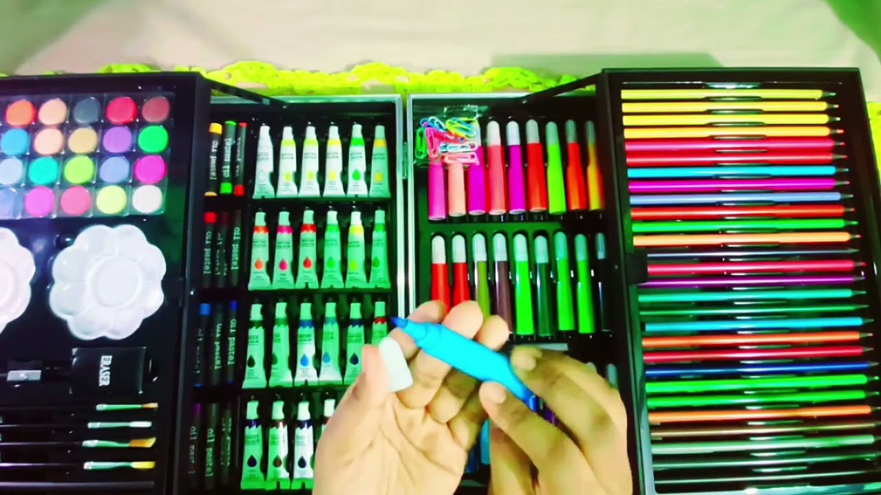 Unicorn art box set 145 colour review 😱 #aklimaszone  #art