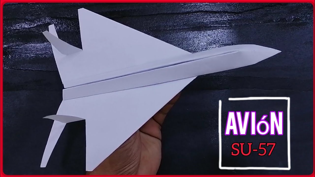 Как сделать простой бумажный самолётик SU 57, который отлично летает! — Бумажный самолётик