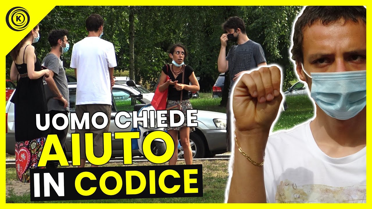 Uomo CHIEDE AIUTO in CODICE - Esperimento Sociale - Kiko. Co