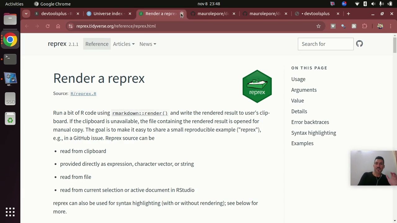How to document your R package universe in a single page