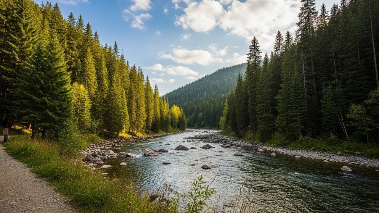 Flowing River Ambience 🌊 Peaceful Sound for Meditation, Focus, and Deep Relaxation #644