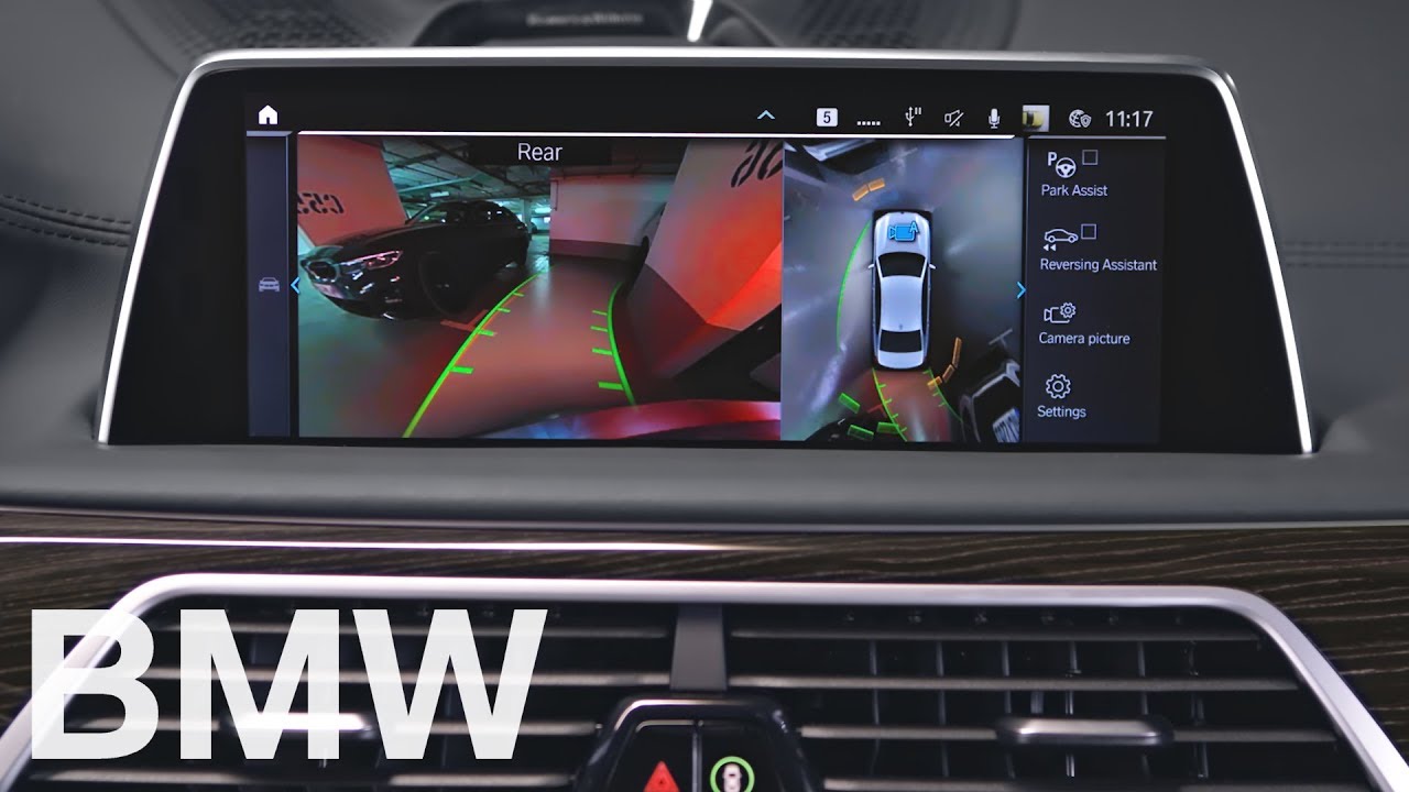 Использование вспомогательных линий для маневрирования — Видеоинструкции BMW