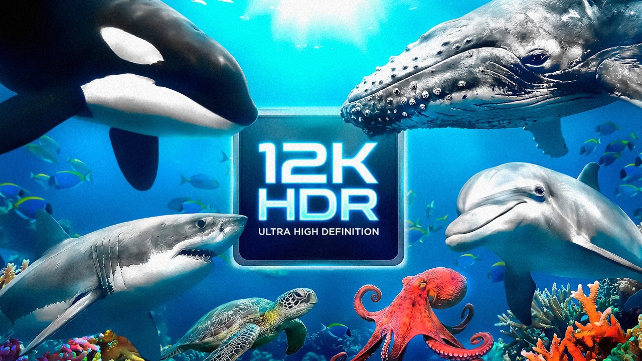 12K HDR 60FPS: The Ultimate 2-Hour Underwater Journey - Fish Aquarium (Dolby Vision OLED Test)