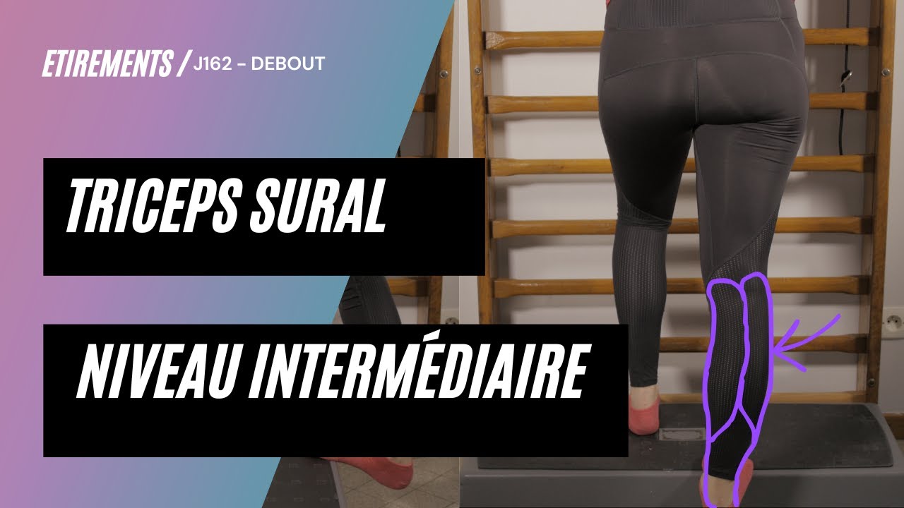 P93 - J162 Etirement du mollet sur une marche d'escalier - Le plus intense