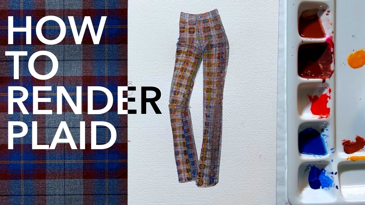 Fashion Illustration Tutorial: How to Render Plaid