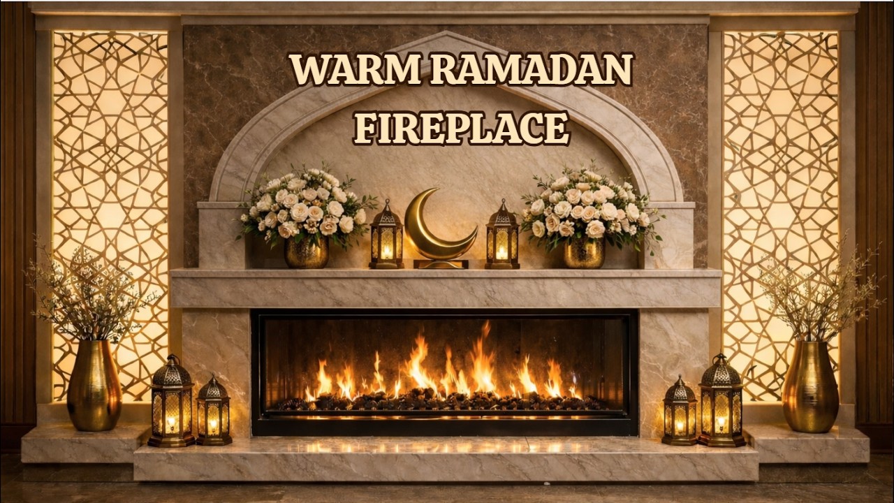 Warm Quiet Ramadan Evening by the Fireplace | أجواء رمضانية دافئة بجانب المدفأة