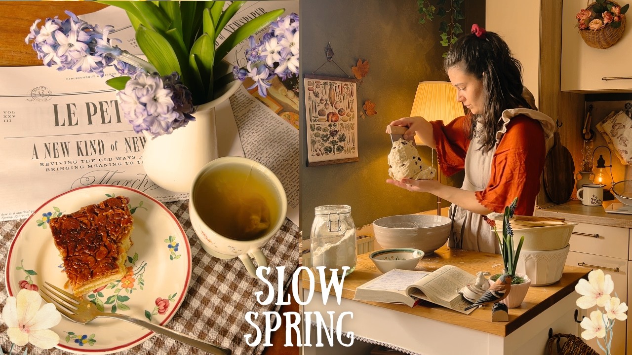 🌿Spring in the countryside | cosy baking, Easter traditions & foraging | slow living silent vlog