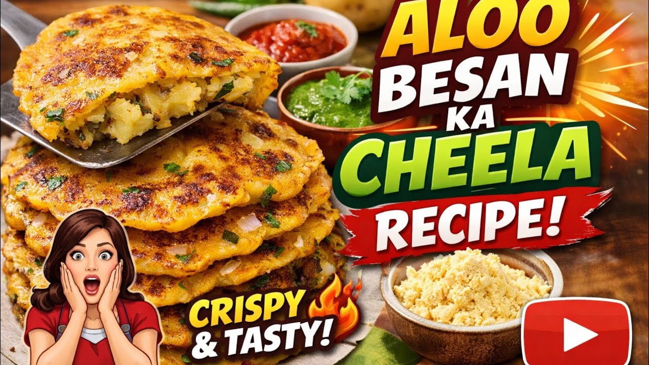 ALO, BESAN KA CHEELA  Recipe😋😋 || Easy and  quick Recipe ||