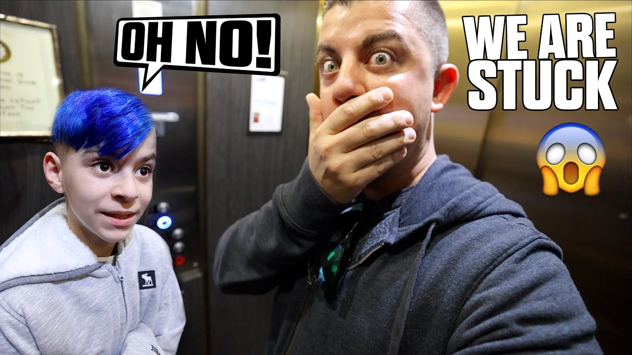 WE ARE STUCK IN THE HOTEL ELEVATOR!