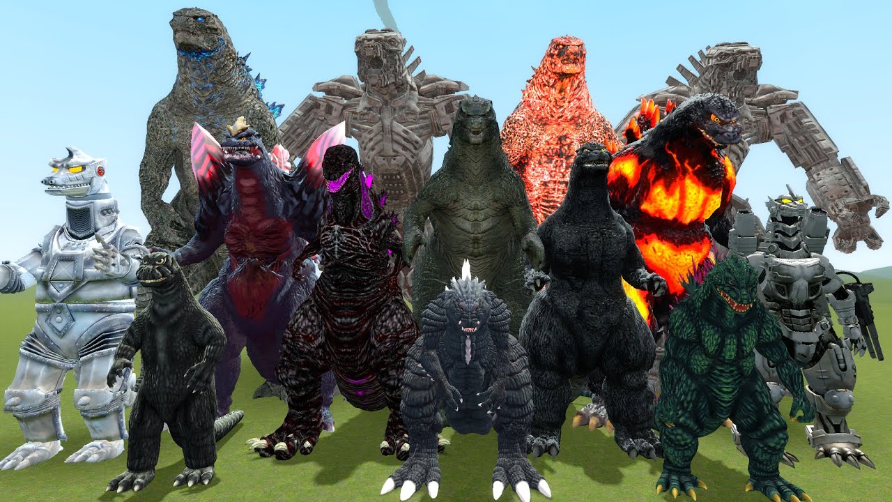 ALL Godzilla The Stomping Kaijus Battle in Garry's Mod (Godzilla Animation)