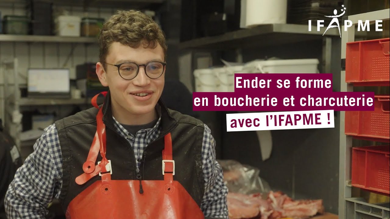 Ender se forme au métier de boucher en Alternance avec l'IFAPME dans l'entreprise 