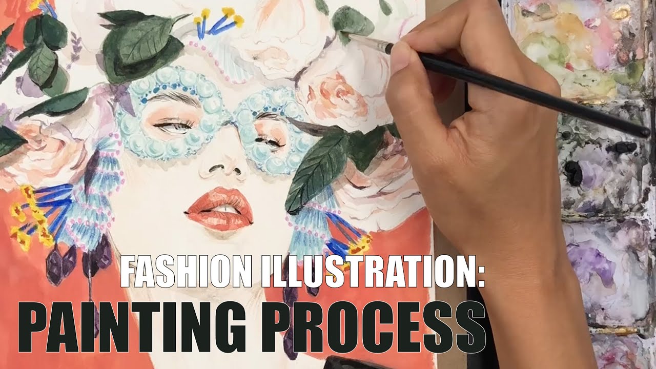 Fashion Illustration // Painting Process