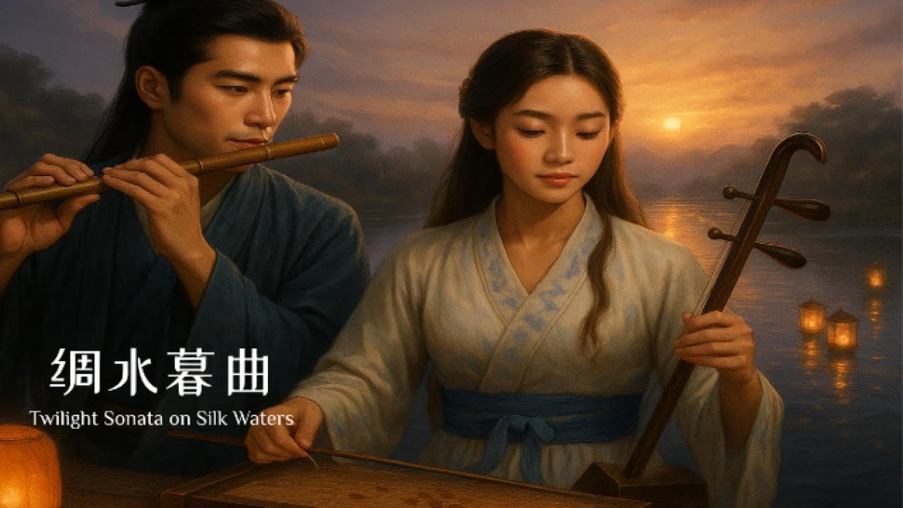 Relaxing Chinese Zen Music | EP10 Twilight Sonata on Silk Waters 绸水暮曲 | Bamboo Flute, Guzheng & Erhu