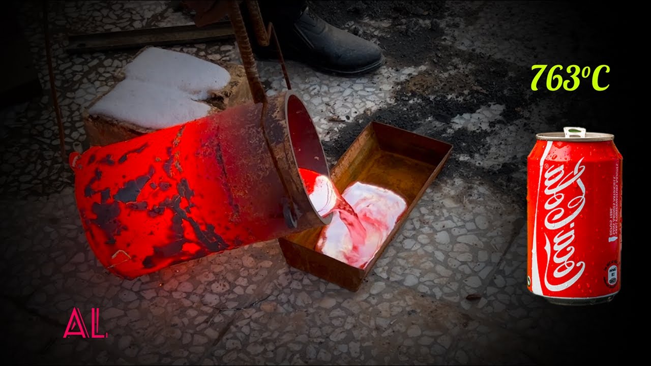 Making aluminum ingots - Pure aluminum from the profile - Mini Metal Melting - 763 °C