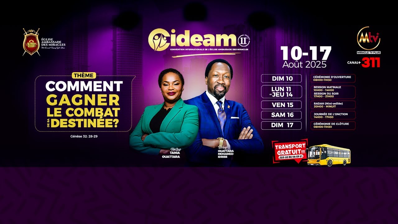 CIDEAM 2025- SESSION DU MATIN I JOUR 6/ VEN 15 AOU 2025 I BISHOP OMI - REV DAG BENNY