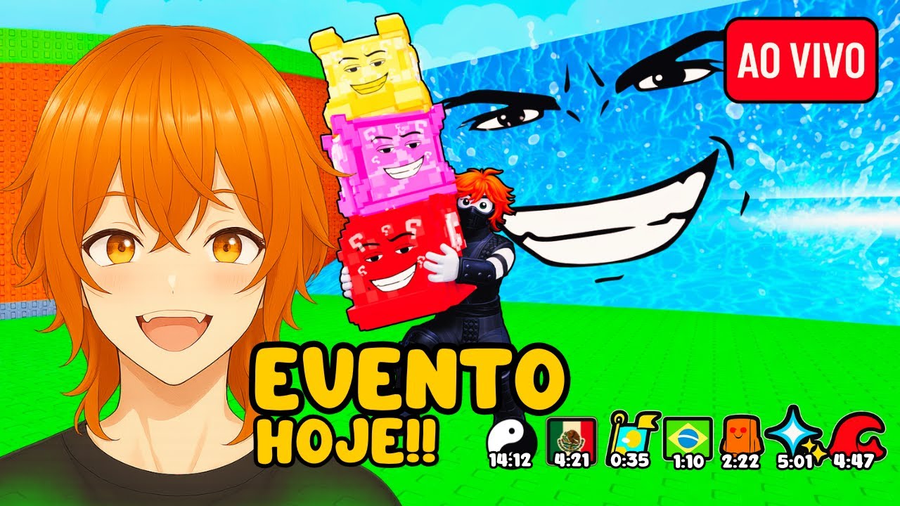 EVENTO FUJA do TSUNAMI para BRAINROTS HOJE!! 💙 XD AO VIVO