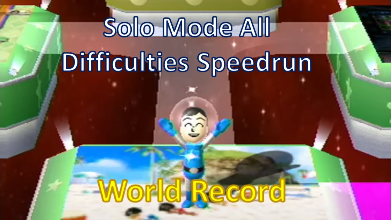 (WR) Wii Party - Solo Mode All Difficulties Speedrun (1:09:05)