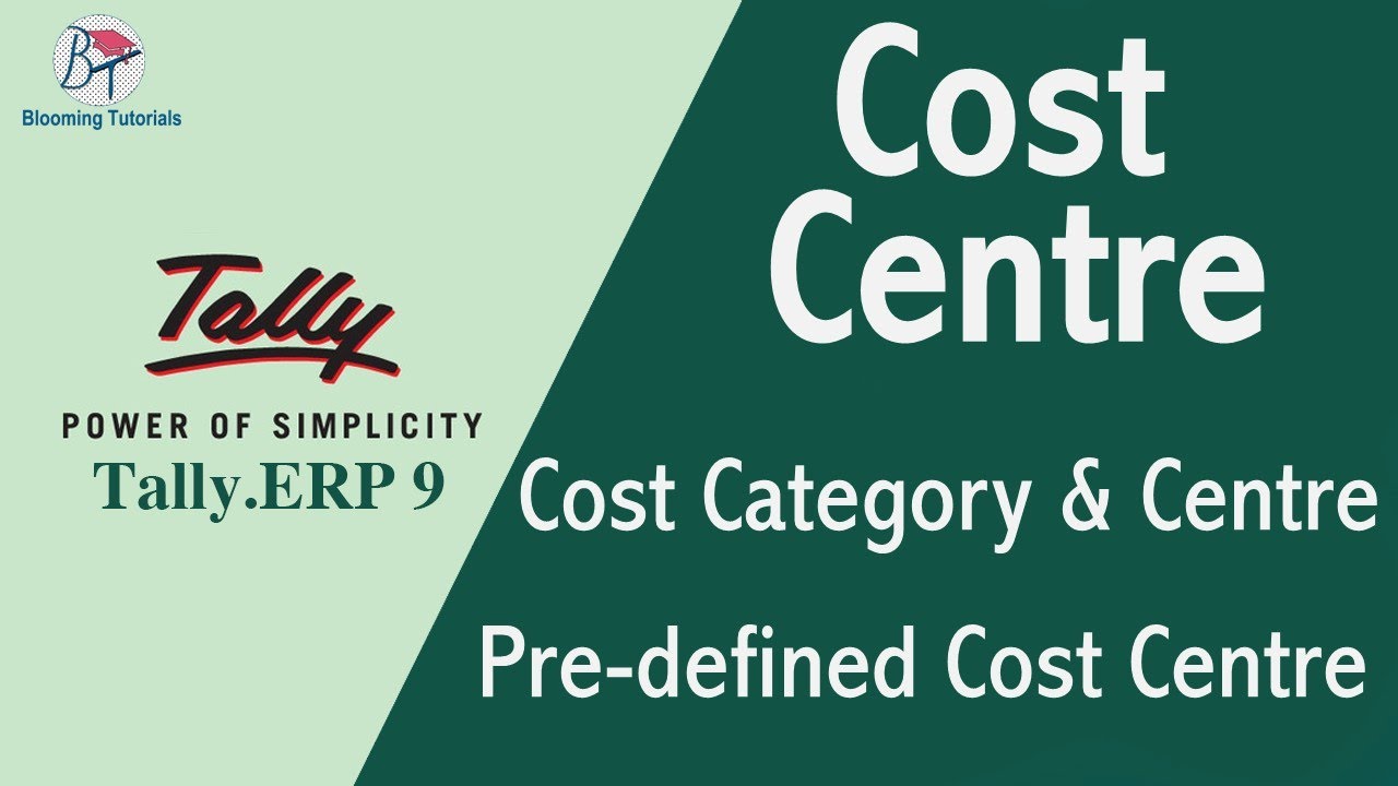 Cost center & Cost category in tally tamil/ how to create pre-defined cost center /ratio calculation