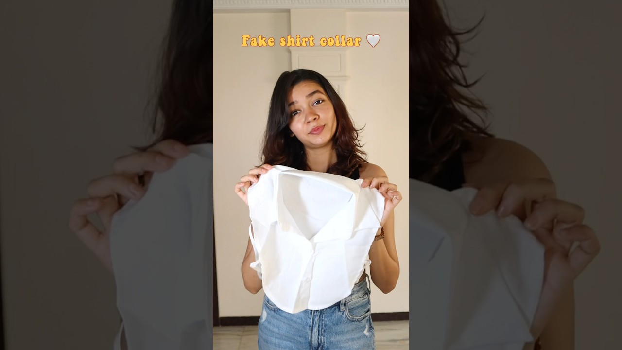 Would you try a FAKE SHIRT COLLAR? #lookswitchwithdrish #fashion