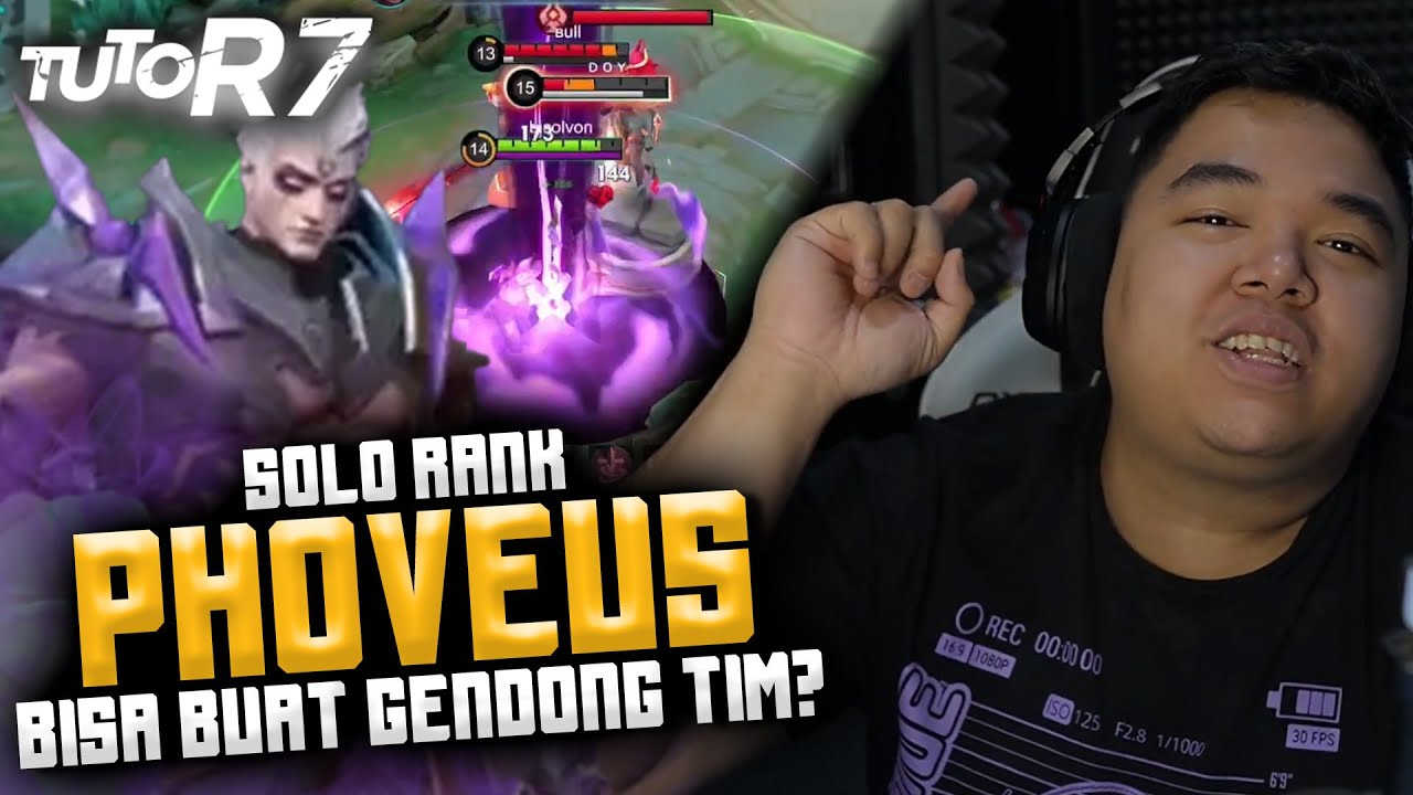 #TUTOR7 PHOVEUS SOLO RANK DENGAN BUILD DAMAGE | COUNTER TERBAIK HERO-HERO DASH #mlbbidcreator