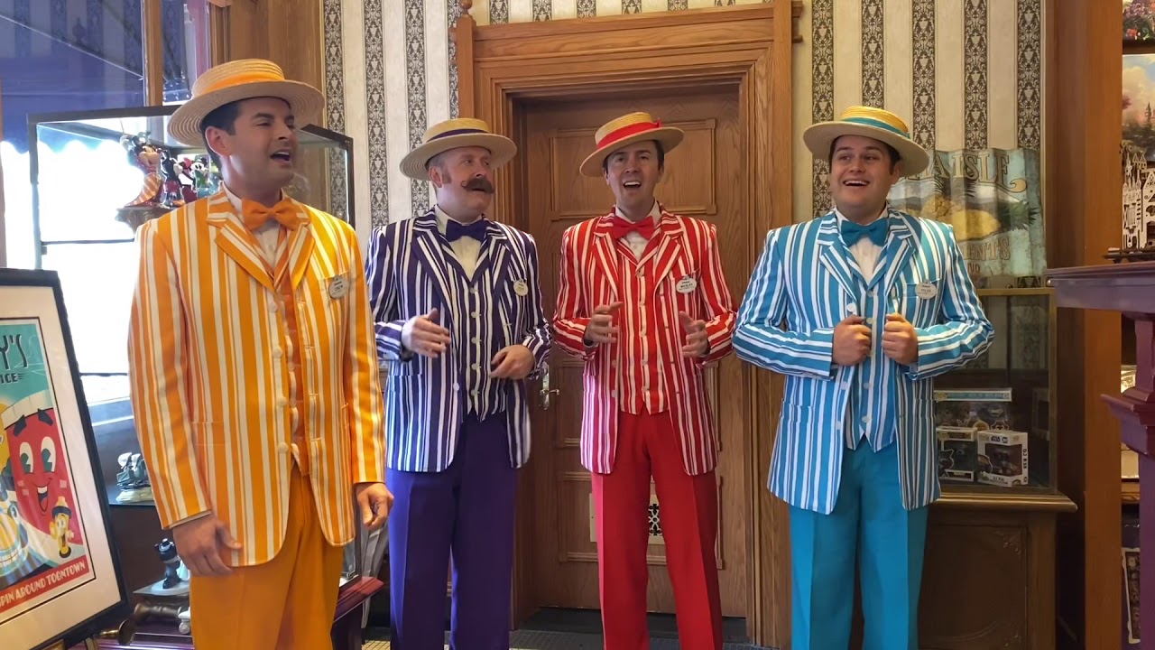 Dapper Dans on a Rainy Day in Disneyana - Disneyland Resort