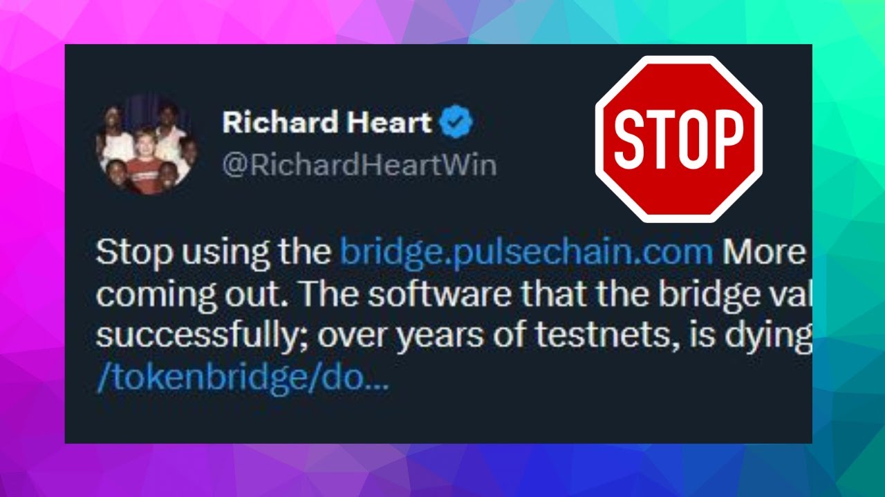 The PulseChain Bridge Is Clogged Up