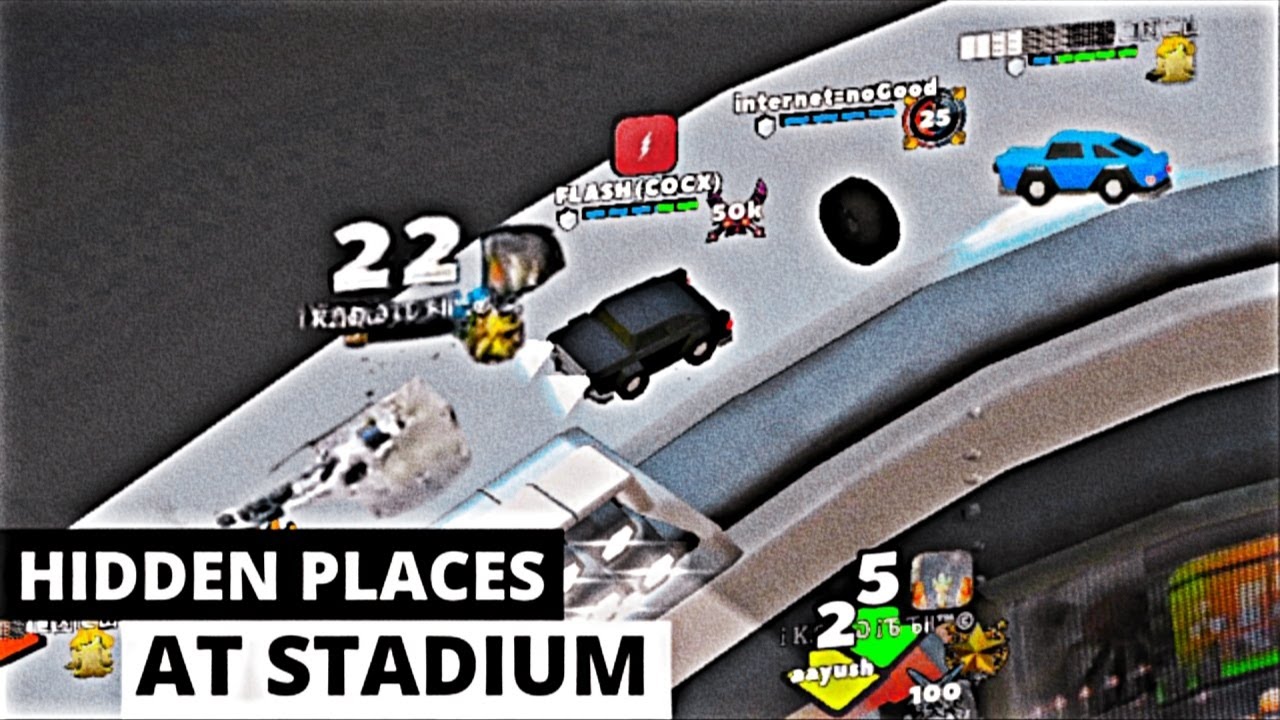 HIDDEN PLACES AT STADIUM | Crash of Cars