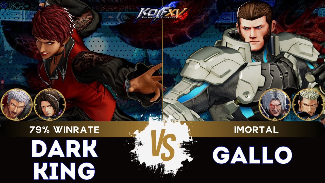 KOF XV ▰ DARK KING (Vice/Duo Lon/O.Yashiro) 🆚 GALLO (O.Rugal/Maxima/Goenitz)🎞️Replay Match - 1/26