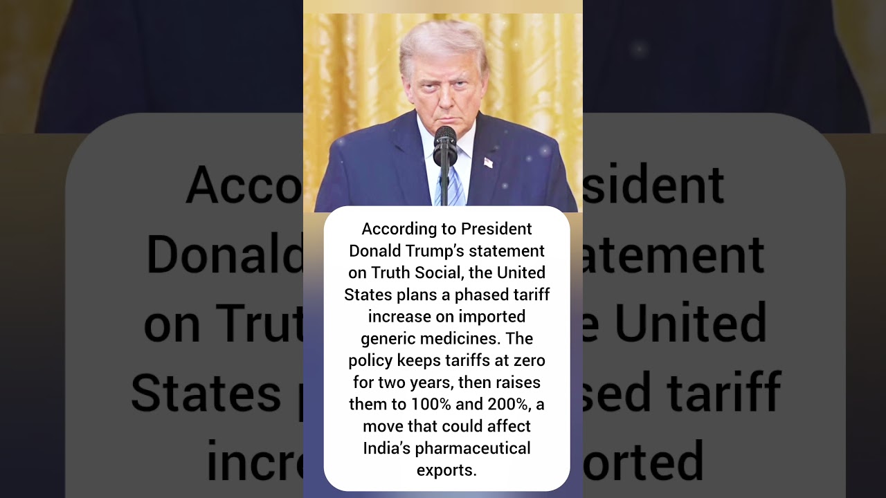 Trump Drug Tariff Plan | India Pharma Faces Challenges