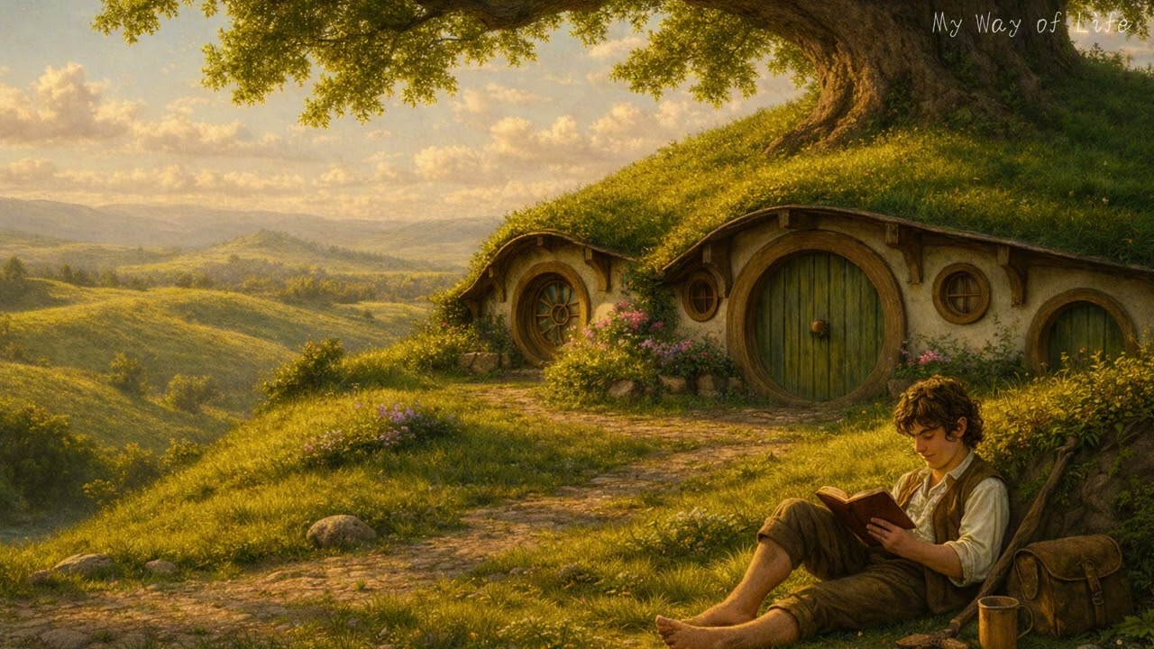 The Shire Ambience | Cozy Hobbit Fantasy Music for Relaxation & Peace