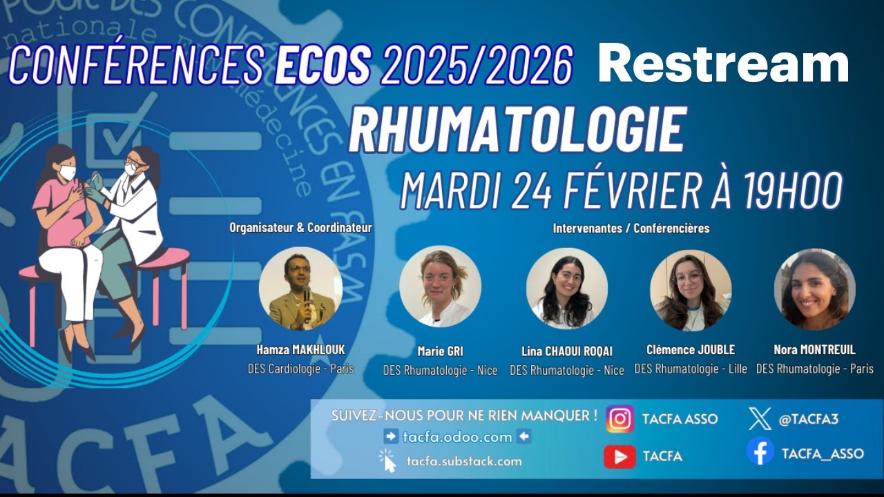 Conférence TACFA ECOS 2025/2026 - Rhumatologie