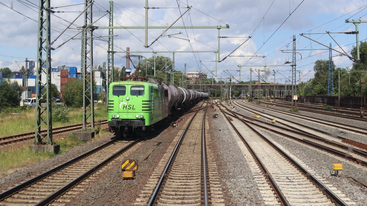 Maschen Rbf – Alte Süderelbe | Cab ride Germany | Führerstandsmitfahrt mit BR 152 [07.2023]
