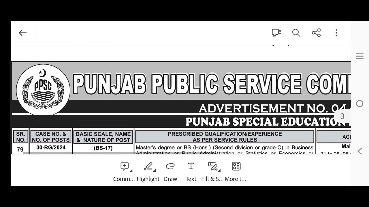 PPSC Adv# 4/2024 | Last Date: 01.03.2024 ( Grade 11 to 18) | Mazher Farid