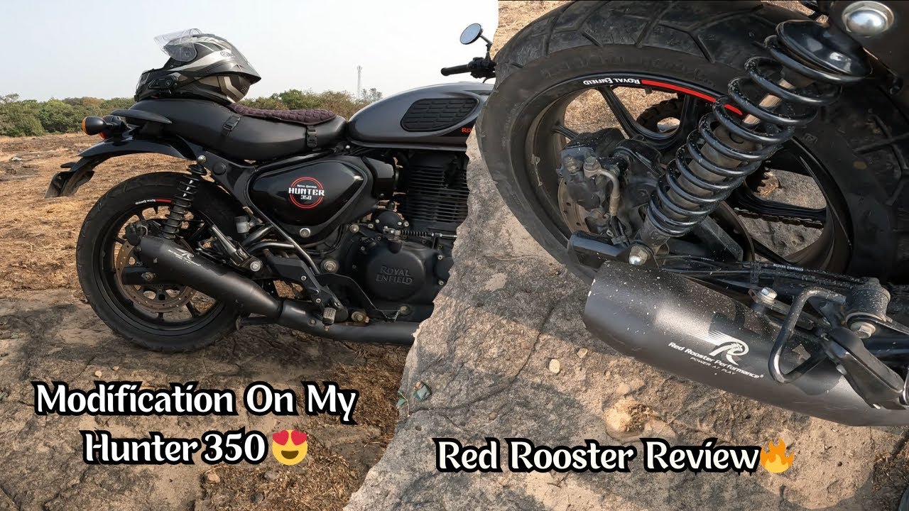 Red Rooster Review After 5k KM🔥My Hunter 350 Red Rooster Exhaust Long-Term Performance Impact