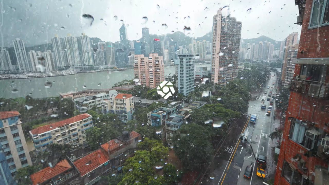 4K | Midnight Rainstorm Outside Window with Gentle Thunder – Sleep Deeply