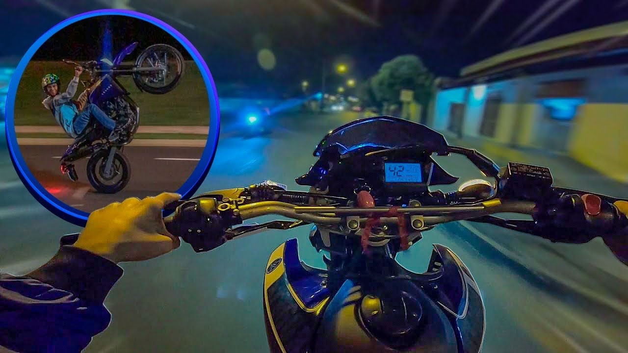 FUI PRO GIRO NOTURNO COM A XT660 SEM RETROVISOR!