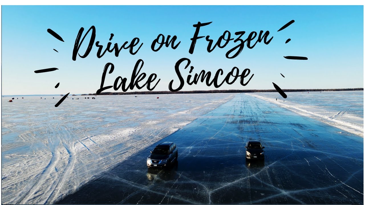 Drive on Frozen Lake Simcoe, Georgina Royal Beach, Georgina Island |4K|