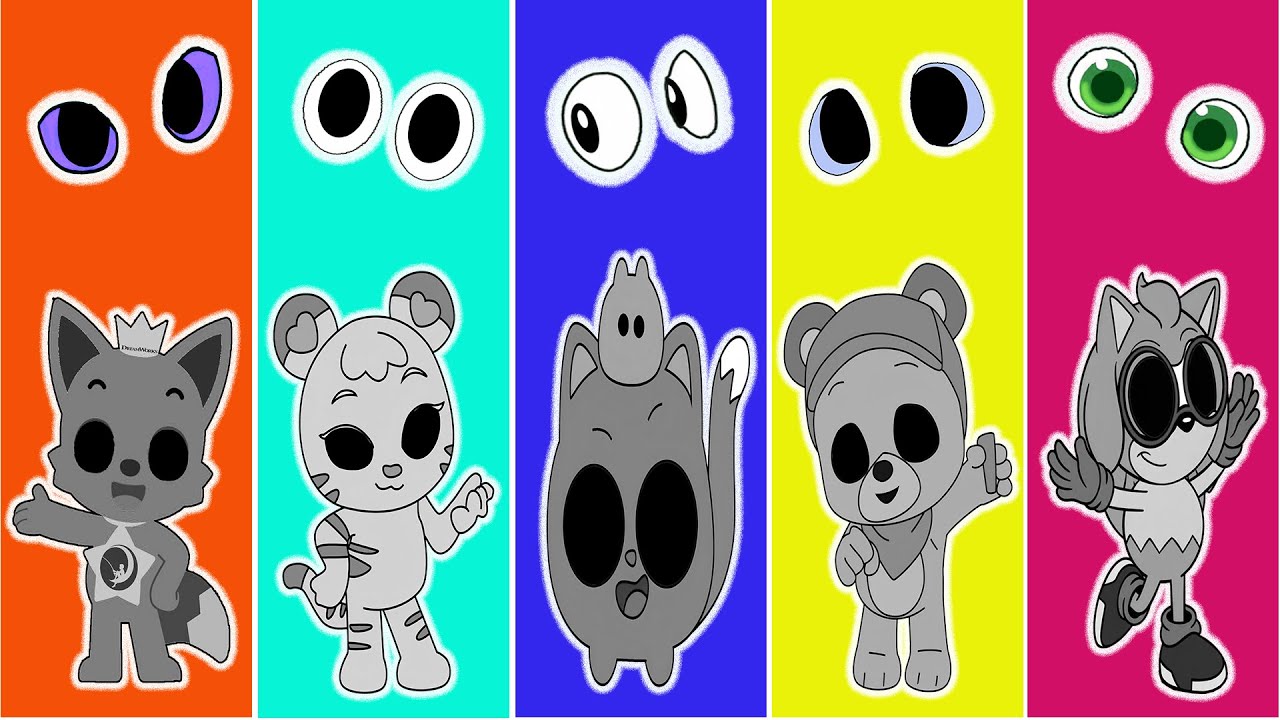 Let’s Minigame 👀🌈✨ Unlock Pinkfong & Friends by Choosing the Right Eyes 🎨| Funny Pinkfong Challenge