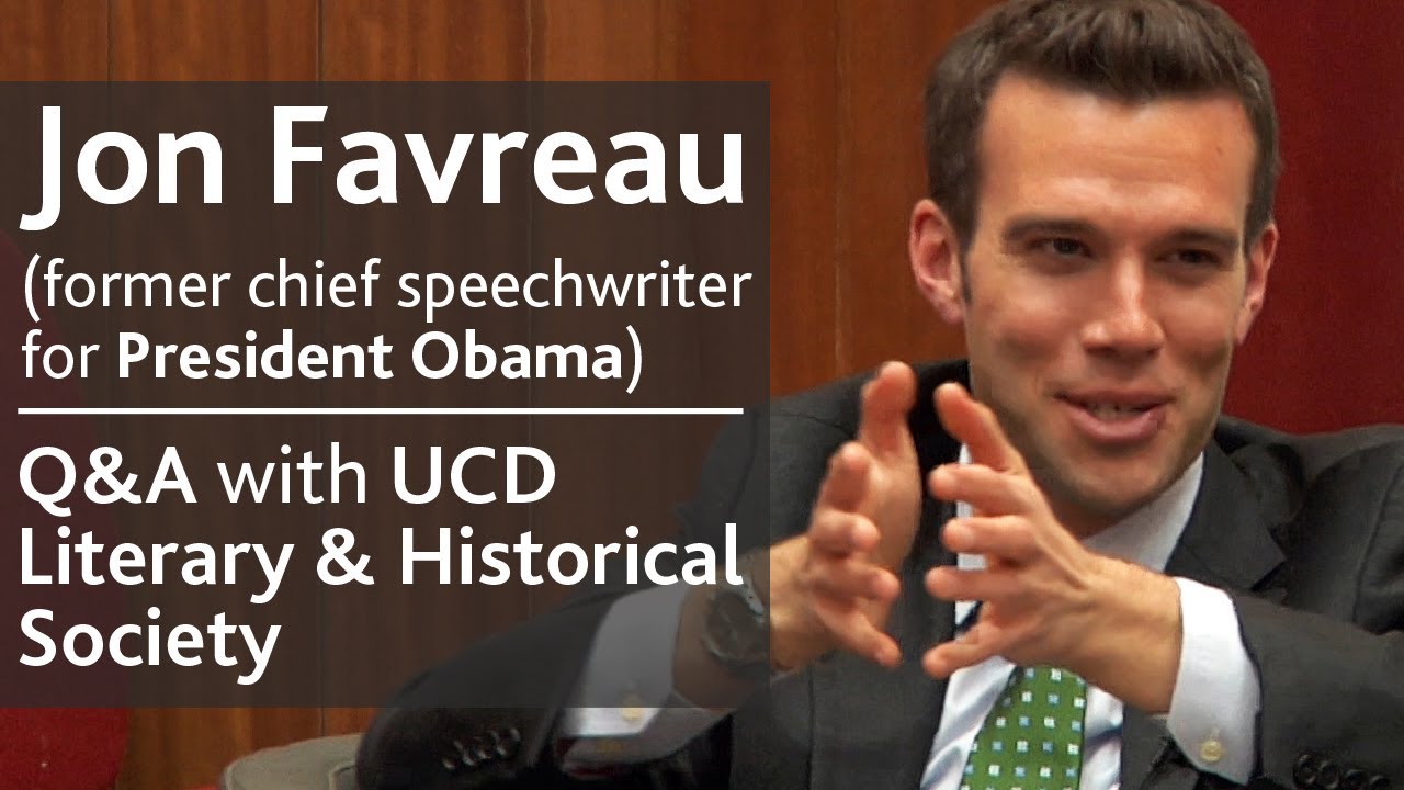 Jon Favreau - former chief speechwriter for President Obama |  Q&A with UCD L&H Society