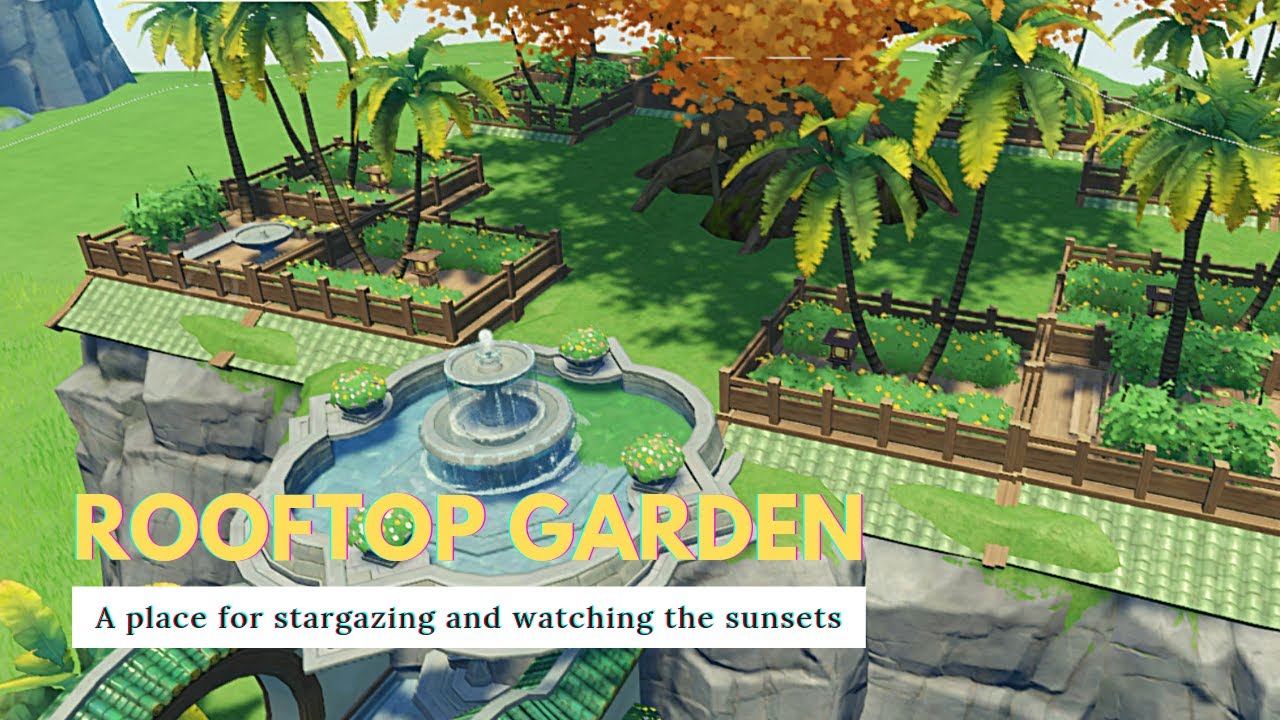 Rooftop Garden || Genshin Serenitea Pot Design (Emerald Peak)